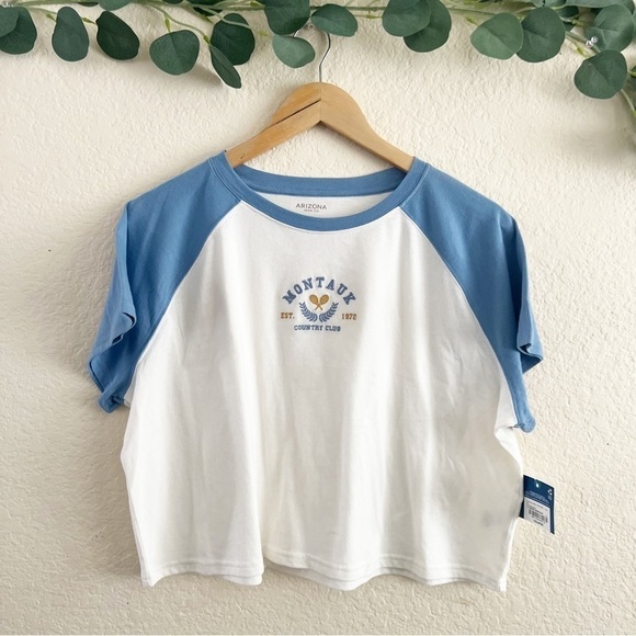 Arizona Jean Company Tops - Arizona Women Round Neck Short Sleeve Crop
Top Juniors Size XxL